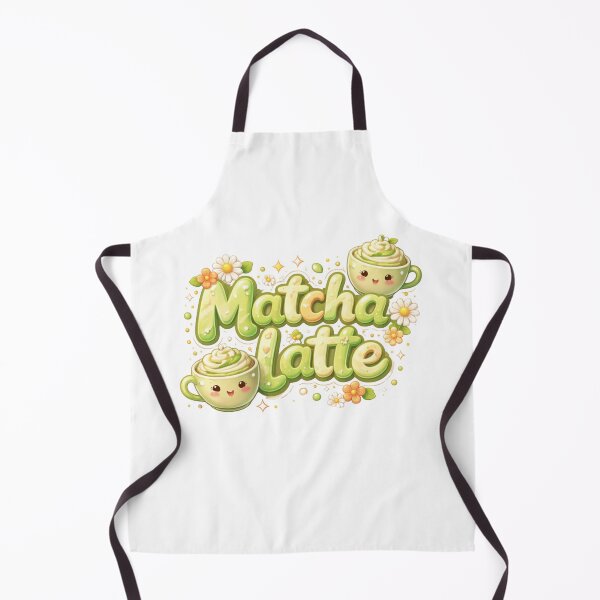 Item preview, Kawaii Matcha Latte - Cute 3D Green Tea & Floral Aesthetic Art designed and sold by BrewmarkStudio.