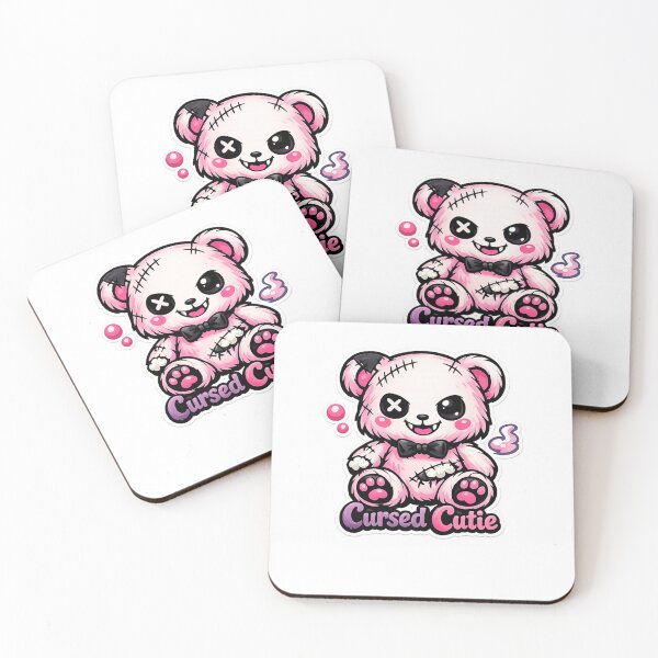 Item preview, Cursed Cute Teddy Bear – Kawaii Horror Plush Aesthetic designed and sold by CosmicSplendor.