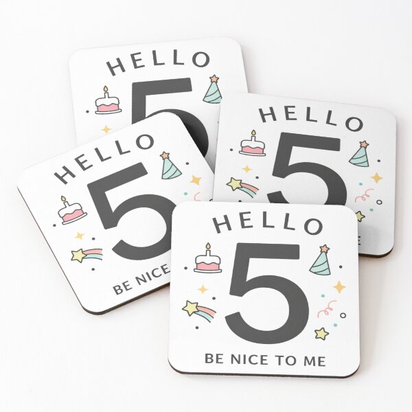 Item preview, Hello 5 Be Nice to Me – Cute Funny 5th Birthday Kids Design designed and sold by rushaib.