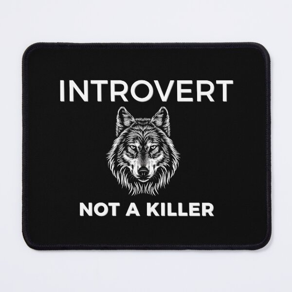 Item preview, Introvert Not A Killer Wolf Minimalist Design - great gift for wolf lovers and introverts designed and sold by Wild Pixel Studio.