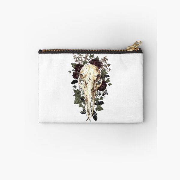 Item preview, Crow Skull Botanical T-Shirt | Gothic Bird Skull Vintage Illustration | Dark Academia Memento Mori Gift designed and sold by Panom Suavichien.
