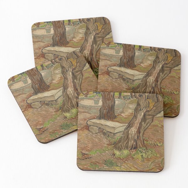 Item preview, The Stone Bench in the Asylum at Saint Remy by Vincent van Gogh: Post Impressionist Garden designed and sold by artofuniverse.