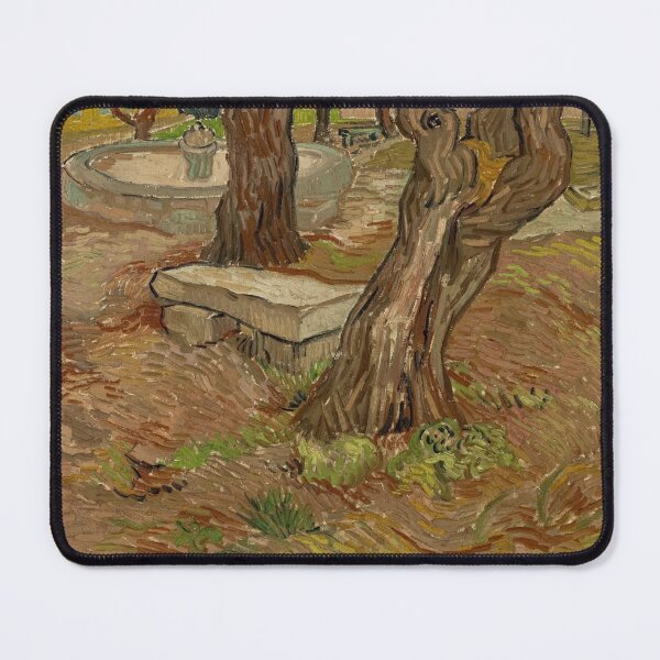 Item preview, The Stone Bench in the Asylum at Saint Remy by Vincent van Gogh: Post Impressionist Garden designed and sold by artofuniverse.