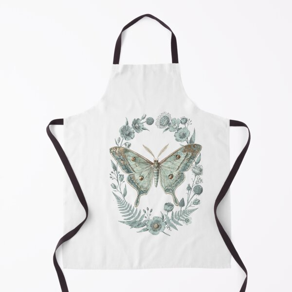 Item preview, Patina Blue Moth Botanical T-Shirt | Verdigris Luna Moth Vintage Illustration | Cottagecore Nature Gift designed and sold by Panom Suavichien.