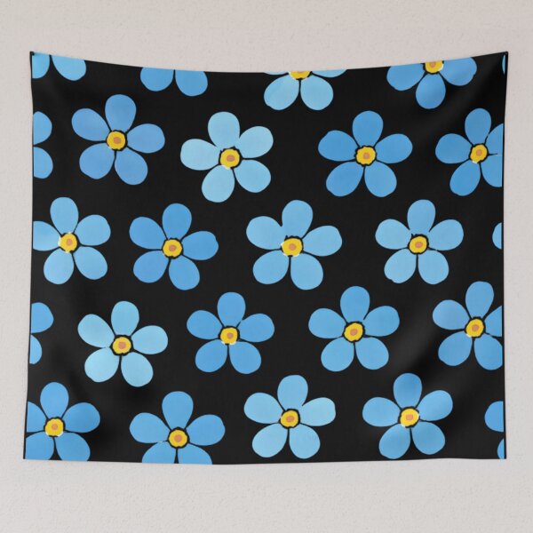 Item preview, Little blue forget-me-not pattern designed and sold by uunaa.
