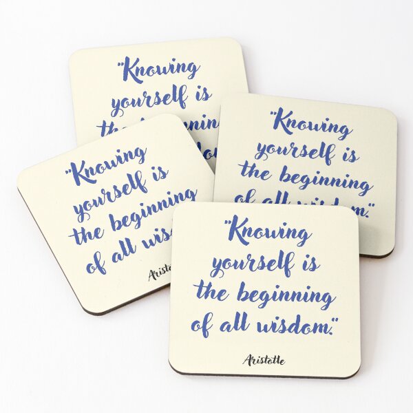 Item preview, Knowing yourself . . . Aristotle Quotation designed and sold by CharlottePlaceArt.