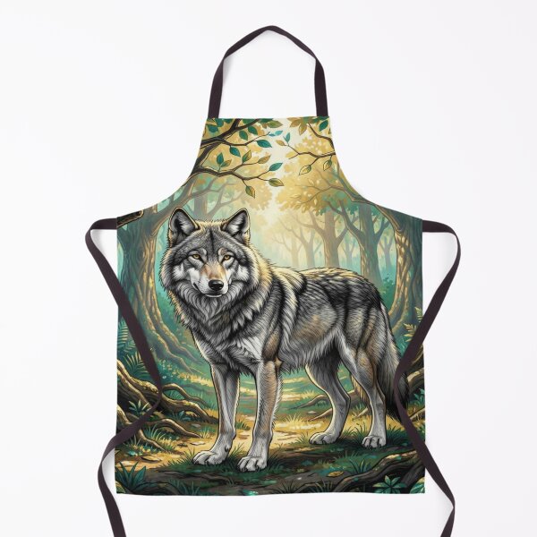 Item preview, Majestic Wolf in Enchanted Forest Art with Soft Light and Natural Woodland Atmosphere designed and sold by FotoworldEdel.