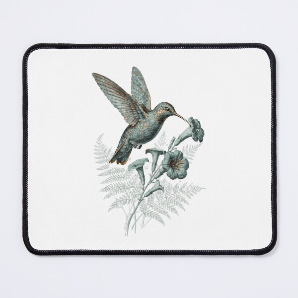 Item preview, Patina Blue Hummingbird T-Shirt | Verdigris Botanical Vintage Illustration | Cottagecore Nature Gift 2026 designed and sold by Panom Suavichien.