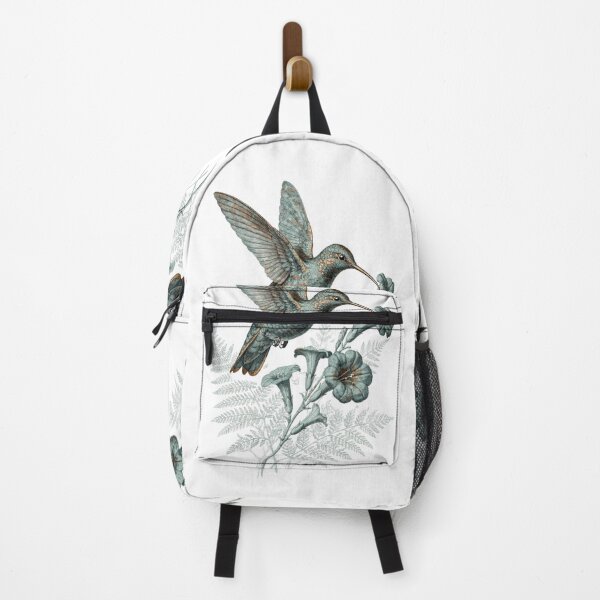 Item preview, Patina Blue Hummingbird T-Shirt | Verdigris Botanical Vintage Illustration | Cottagecore Nature Gift 2026 designed and sold by Panom Suavichien.