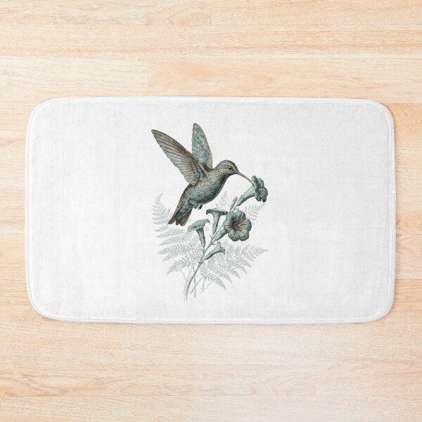 Item preview, Patina Blue Hummingbird T-Shirt | Verdigris Botanical Vintage Illustration | Cottagecore Nature Gift 2026 designed and sold by Panom Suavichien.