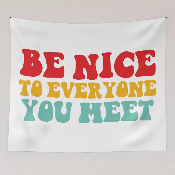 Item preview, Retro Groovy Be Nice To Everyone You Meet Typography designed and sold by Vision Crafted.