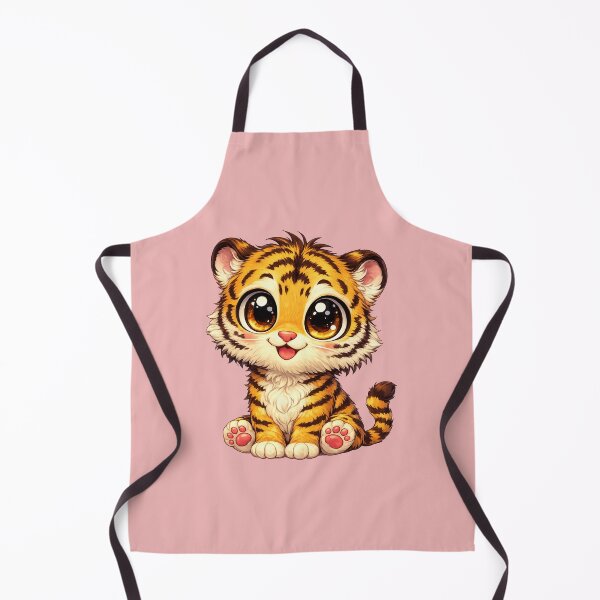Item preview, Funny Cute Tiger Big Eyes Kawaii Cartoon Icon designed and sold by StickyDelights.