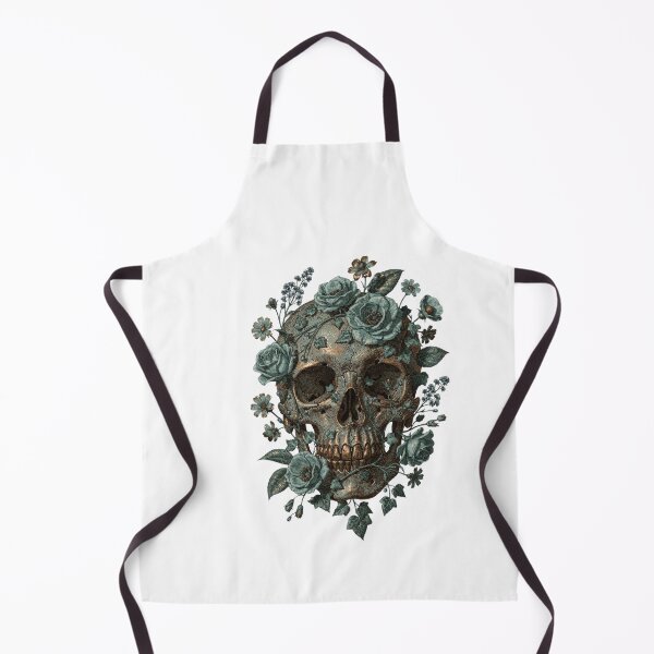Item preview, Patina Blue Skull Botanical T-Shirt | Verdigris Floral Skull Vintage Illustration | Dark Academia Gothic Gift 2026 designed and sold by Panom Suavichien.