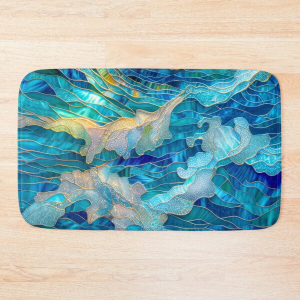 Item preview, Ocean Waves at Sunset: Stained Glass Art designed and sold by MargaretWiktor.