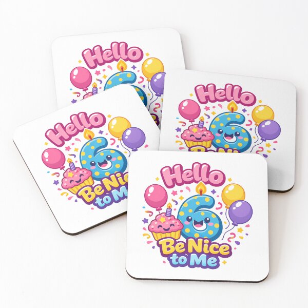 Item preview, Hello 6 Be Nice to Me – Cute Funny 6th Birthday Kids Design designed and sold by rushaib.