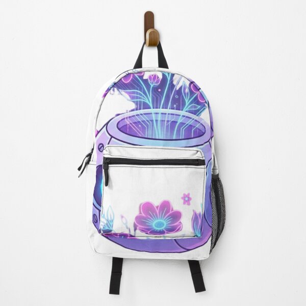 Item preview, Cyberpunk Botanical Bot - Kawaii Sci-Fi Flower Vase Art designed and sold by RickyStick.