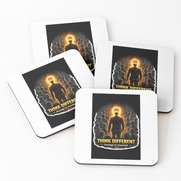 Item preview, Think Different – Average Is Crowded | Unique Mindset Motivational Sticker designed and sold by Wander Pop Studio.