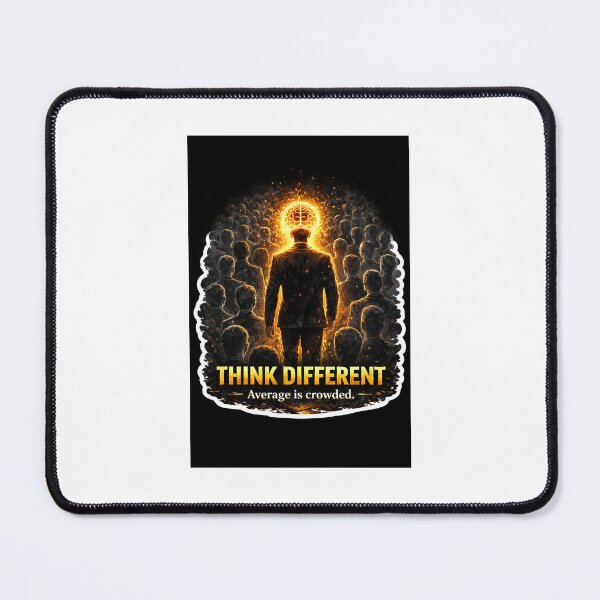 Item preview, Think Different – Average Is Crowded | Unique Mindset Motivational Sticker designed and sold by Wander Pop Studio.