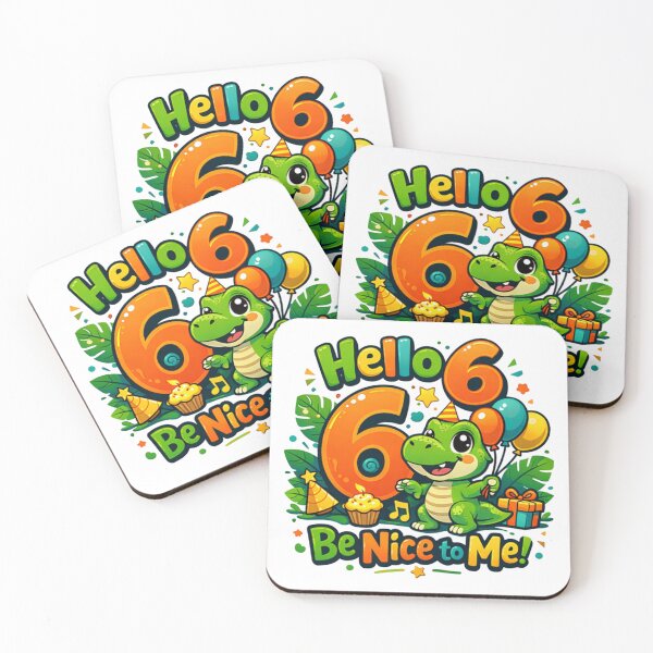 Item preview, Hello 6 Be Nice to Me – Cute Funny 6th Birthday Kids Design designed and sold by rushaib.