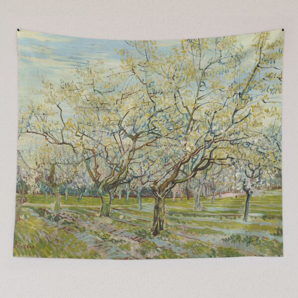 Item preview, The White Orchard by Vincent van Gogh: Post Impressionist Spring Landscape Poster designed and sold by artofuniverse.