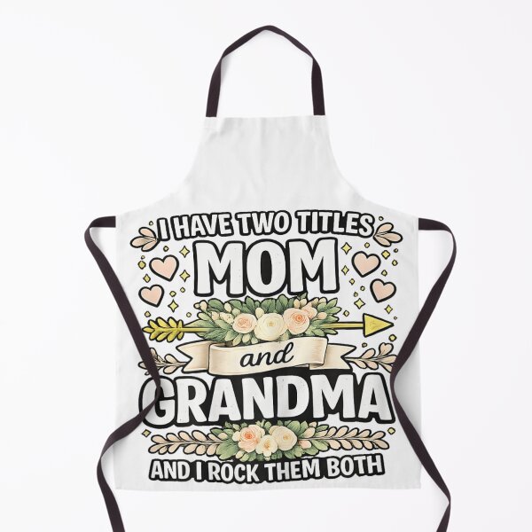 Item preview, I Have Two Titles Mom and Grandma and I Rock Them Both Floral Heart designed and sold by Daisy Grimes.