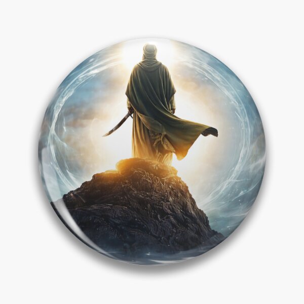 Item preview, Lone Warrior Standing on Mountain Peak designed and sold by Farheen786.