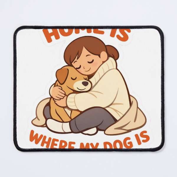 Item preview, Home Is Where My Dog Is Sticker | Dog Lover Cozy Pet Design designed and sold by andrect.