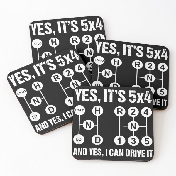 Item preview, Yes It's 5x4 Manual Gear Shift Pattern Heavy Truck Driver Trucker Humor designed and sold by Daisy Grimes.