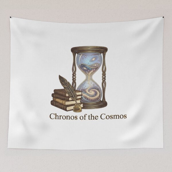 Item preview, Chronos of the Cosmos - Celestial Hourglass and Ancient Books designed and sold by RickyStick.