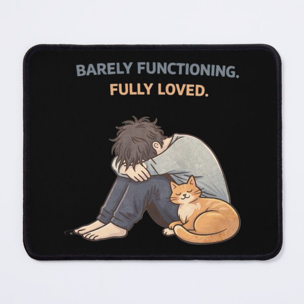 Item preview, Barely Functioning Fully Loved – Funny Cat Lover Shirt designed and sold by Safe Haven Pets.