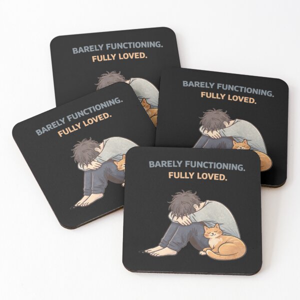 Item preview, Barely Functioning Fully Loved – Funny Cat Lover Shirt designed and sold by Safe Haven Pets.