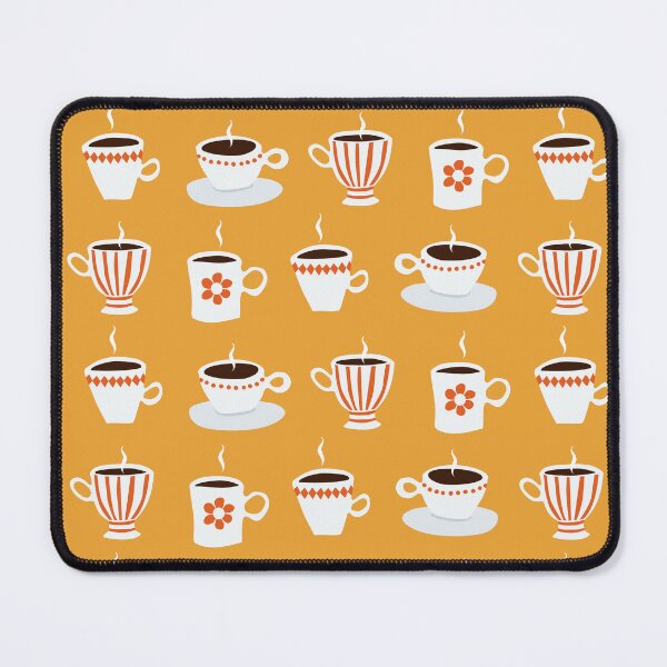 Item preview, Copy of Coffee cups on yellow designed and sold by MarleinWinter.