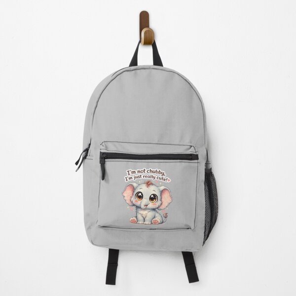 Item preview, Funny Cute Elephant Big Eyes Kawaii Cartoon with Quote designed and sold by StickyDelights.