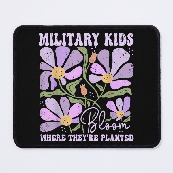 Item preview, Military Kids Bloom Where They're Planted Purple Flowers Month Of The Military Child designed and sold by Daisy Grimes.