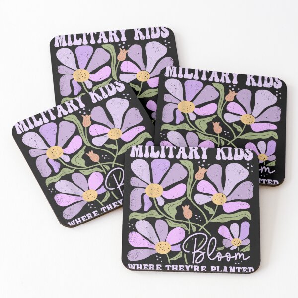 Item preview, Military Kids Bloom Where They're Planted Purple Flowers Month Of The Military Child designed and sold by Daisy Grimes.