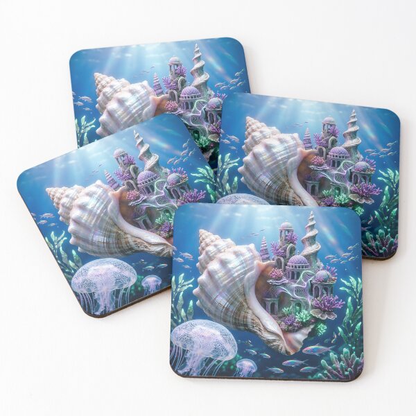 Item preview, Underwater Fantasy Realm with Seashell Castle designed and sold by Roanemermaid.
