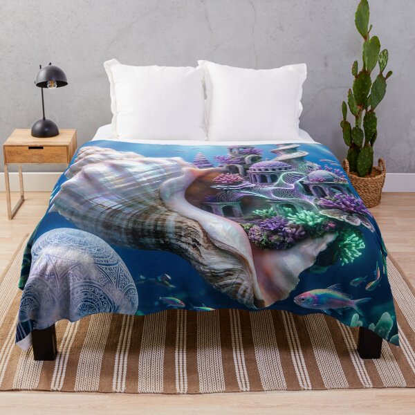Item preview, Underwater Fantasy Realm with Seashell Castle designed and sold by Roanemermaid.
