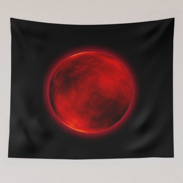 Item preview, Minimal Red Moon Aesthetic Circle Design designed and sold by StyleBloomes.
