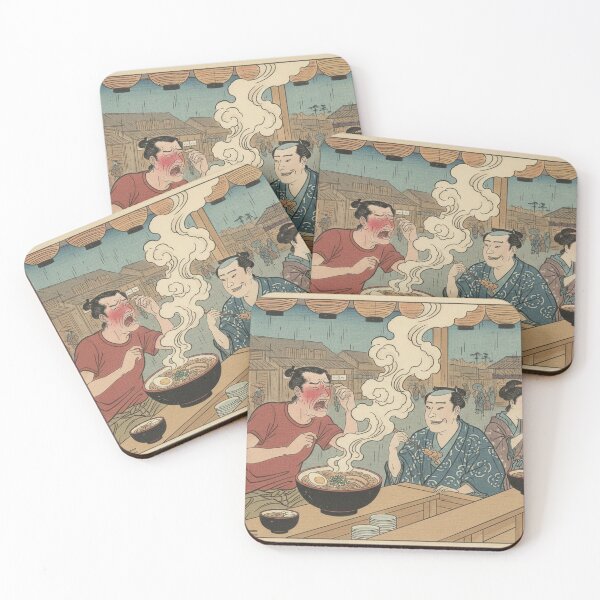 Item preview, Foreigner's First Ramen - Ukiyo-e Style Japanese Art designed and sold by UkiyoExplained.