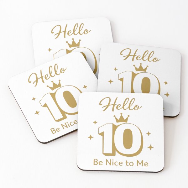 Item preview, Hello 10 Be Nice to Me – Funny 10th Birthday Kids Design designed and sold by rushaib.