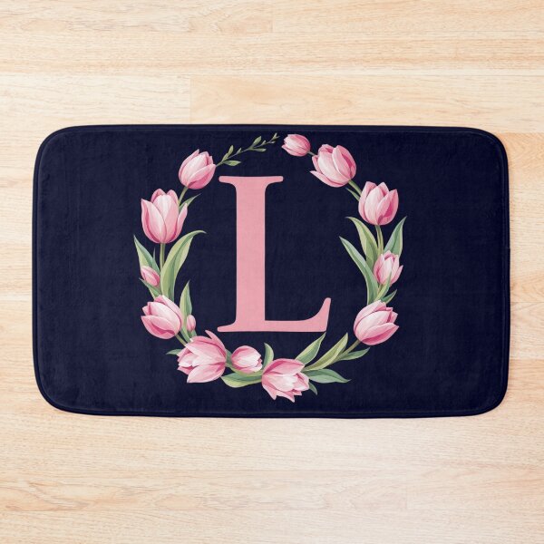 Item preview, Letter L Floral Monogram with Pink Tulips designed and sold by roxysnextgenart.