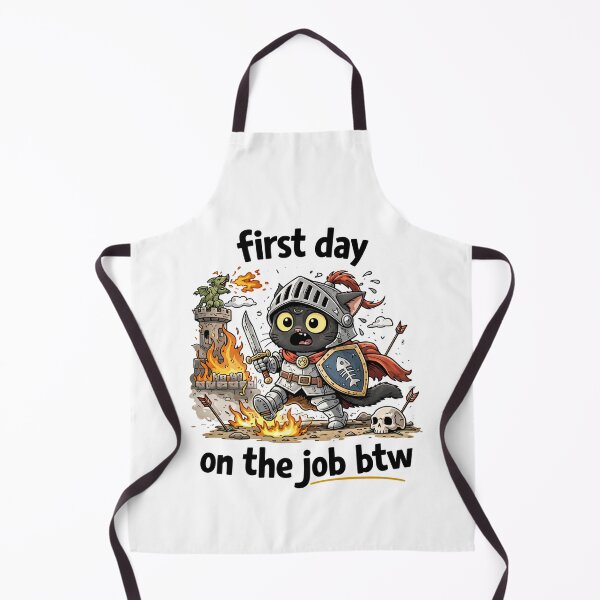 Item preview, First Day On The Job Cat designed and sold by MonkiFlipp.