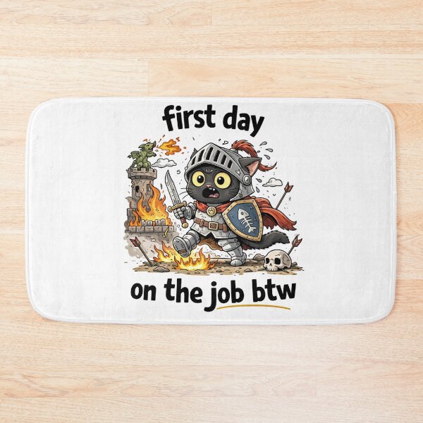 Item preview, First Day On The Job Cat designed and sold by MonkiFlipp.