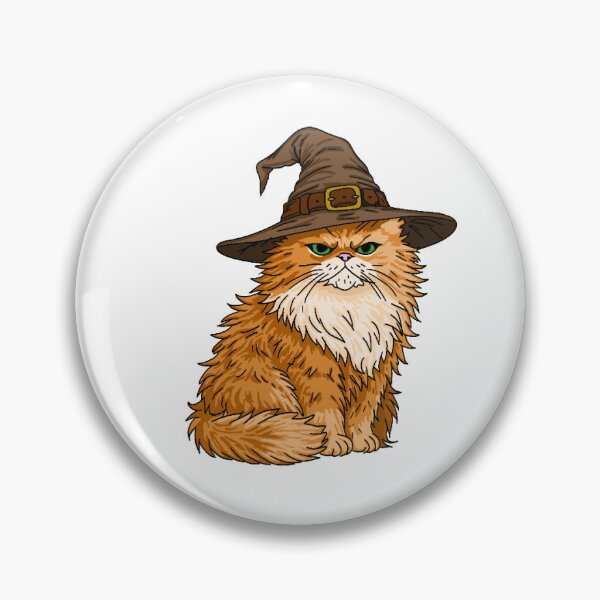 Artikelvorschau, Grumpy wizard cat - cute spooky halloween witch cat illustration entworfen und verkauft von klebtgut.
