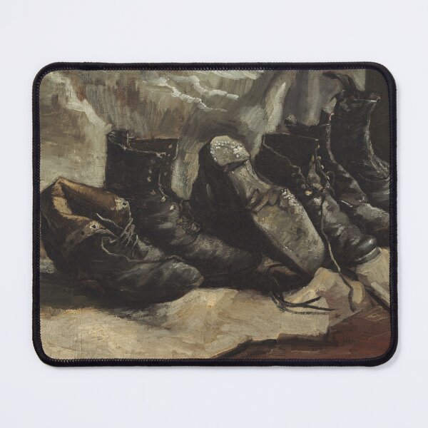 Item preview, Three Pairs of Shoes by Vincent van Gogh: Rustic Post Impressionist Poster designed and sold by artofuniverse.