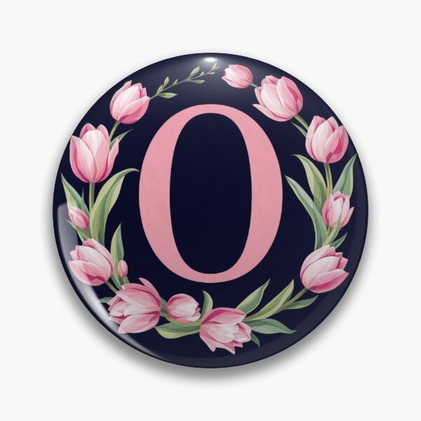 Item preview, Letter O Floral Monogram with Pink Tulips designed and sold by roxysnextgenart.