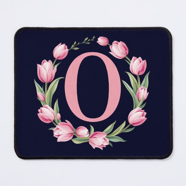 Item preview, Letter O Floral Monogram with Pink Tulips designed and sold by roxysnextgenart.