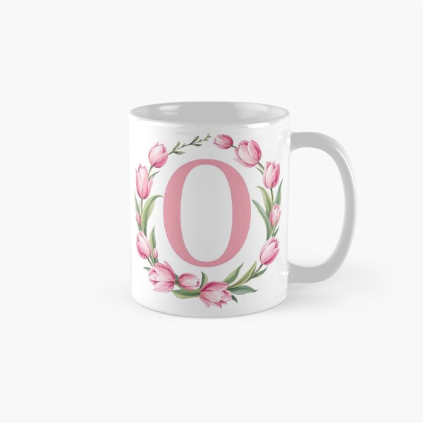 Item preview, Monograma floral con la letra O y tulipanes rosas designed and sold by roxysnextgenart.