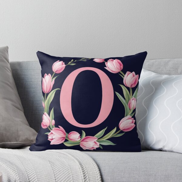 Item preview, Letter O Floral Monogram with Pink Tulips designed and sold by roxysnextgenart.