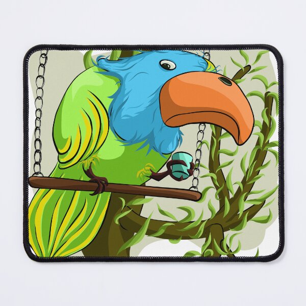 Item preview, A parrot's morning with coffee designed and sold by VibelArt.